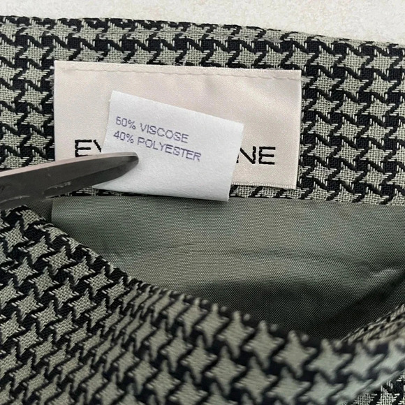 Evan Picone/Vintage 1980’s/Houndstooth/ Black&sage green/Pencil skirt/Size US 12 - Picture 11 of 16